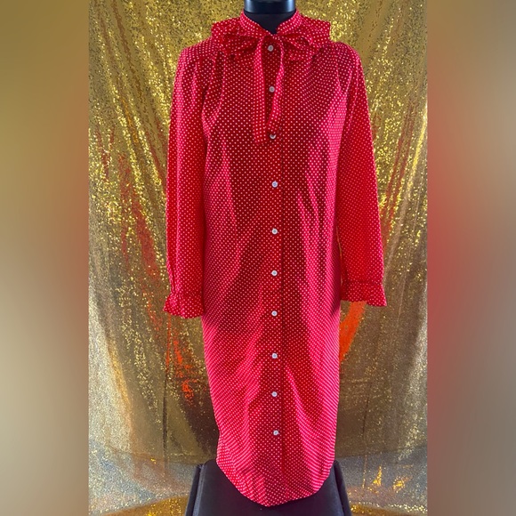 ❤️Leslie Fay - Red Heart Print Dress❤️ - Picture 1 of 5